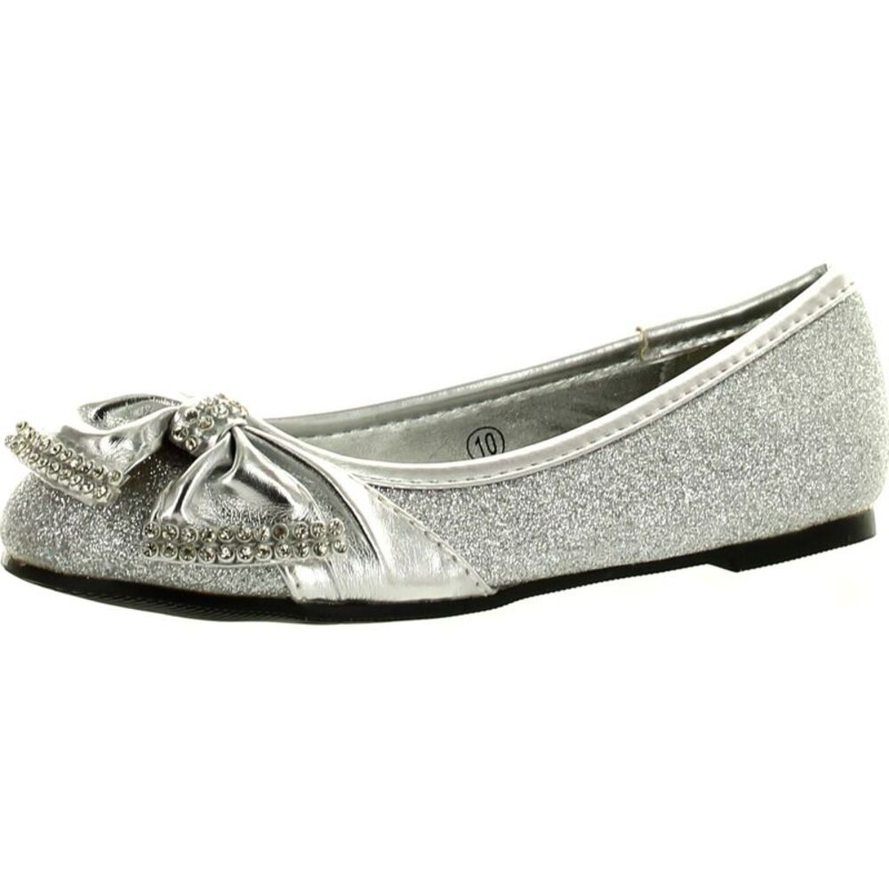 Lasonia G5218 Silver ToddlerG flats-shoes 10 NEW